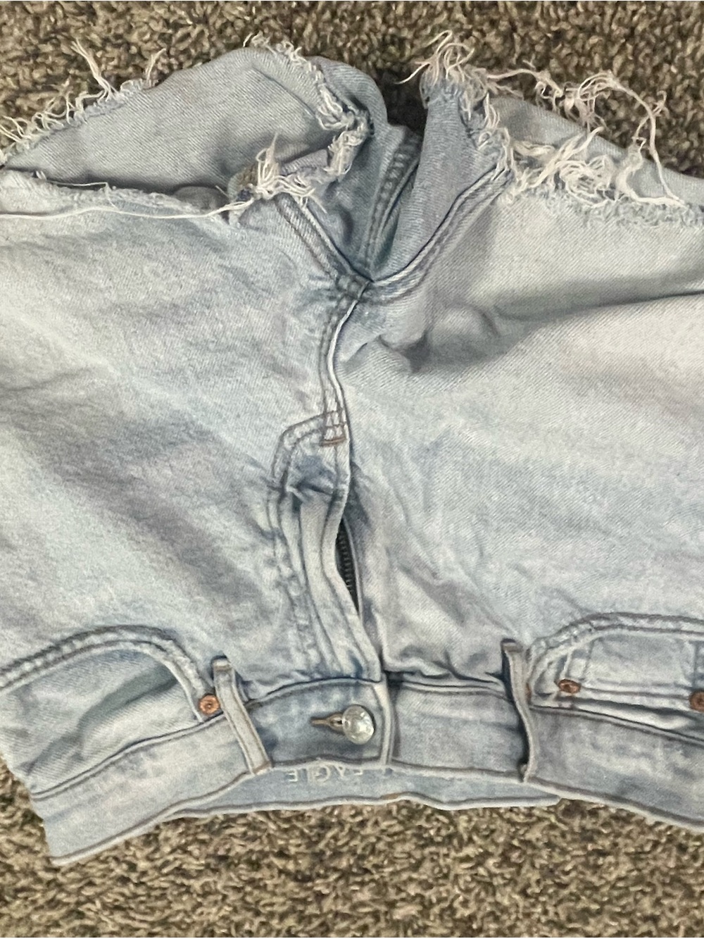 American Eagle Outfitters Light Blue High Rise Distressed Jeans
